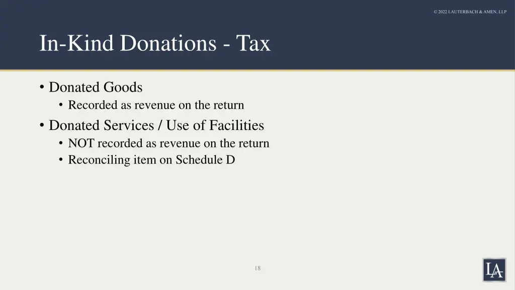 in kind donations tax