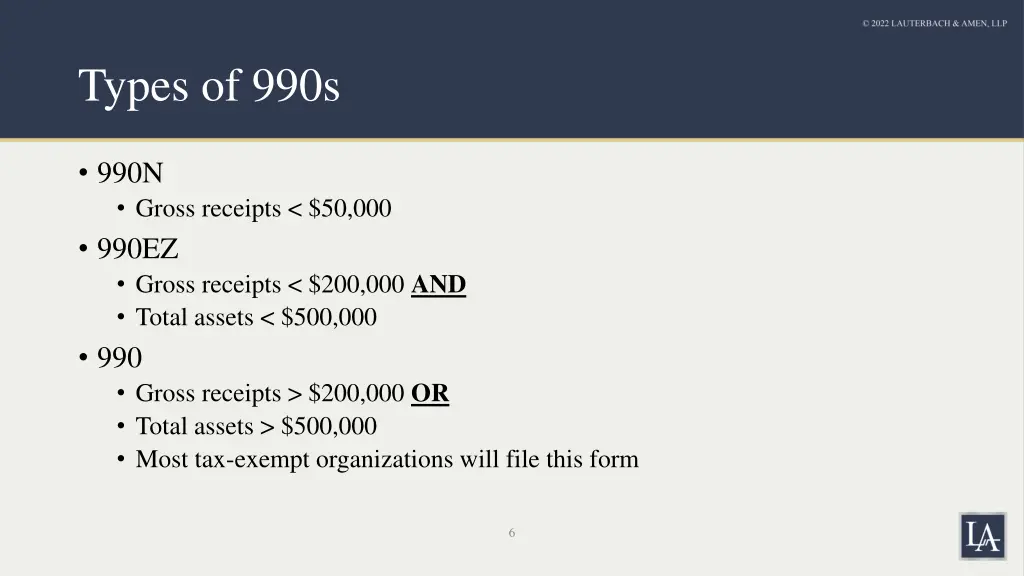 types of 990s