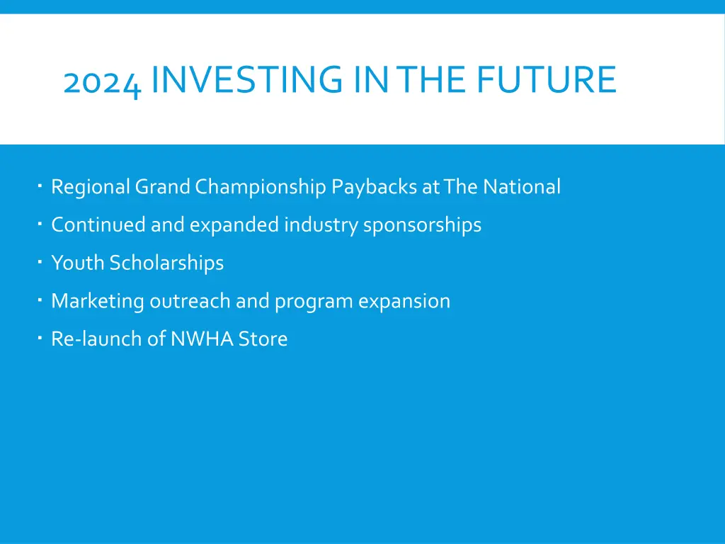 2024 investing in the future