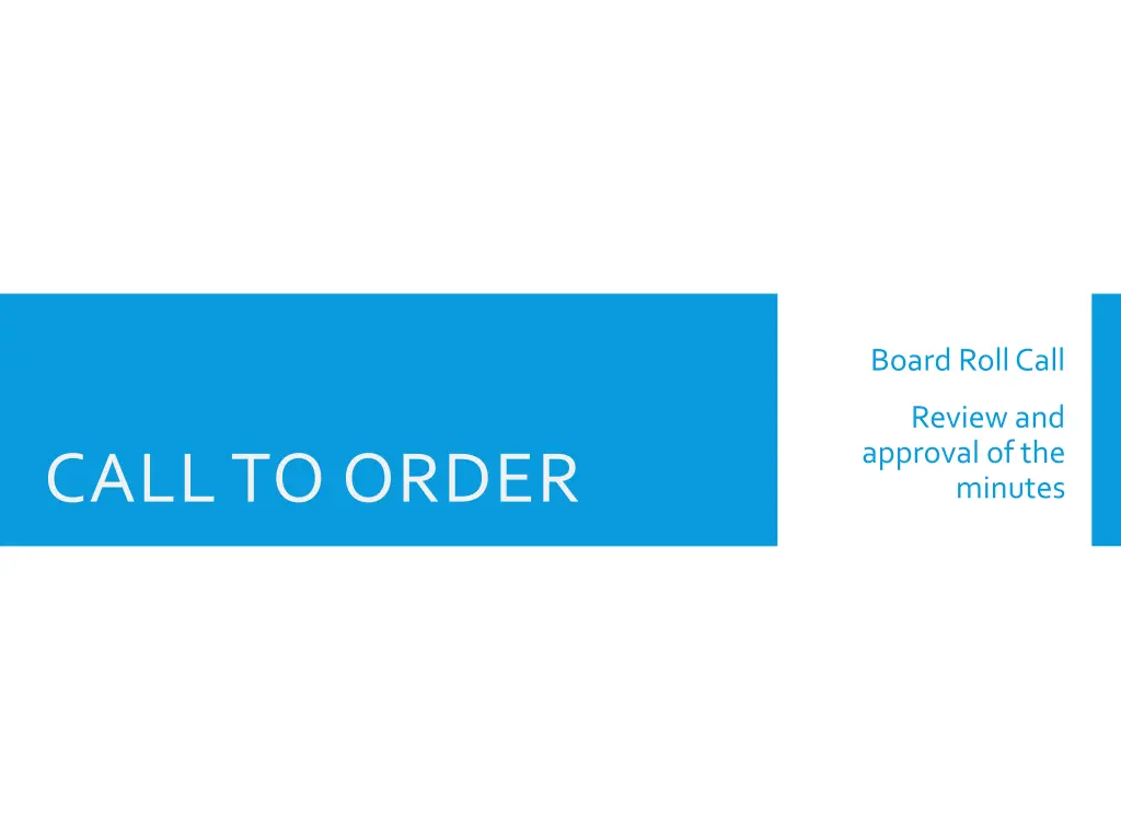 board roll call
