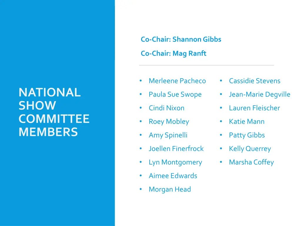 co chair shannon gibbs