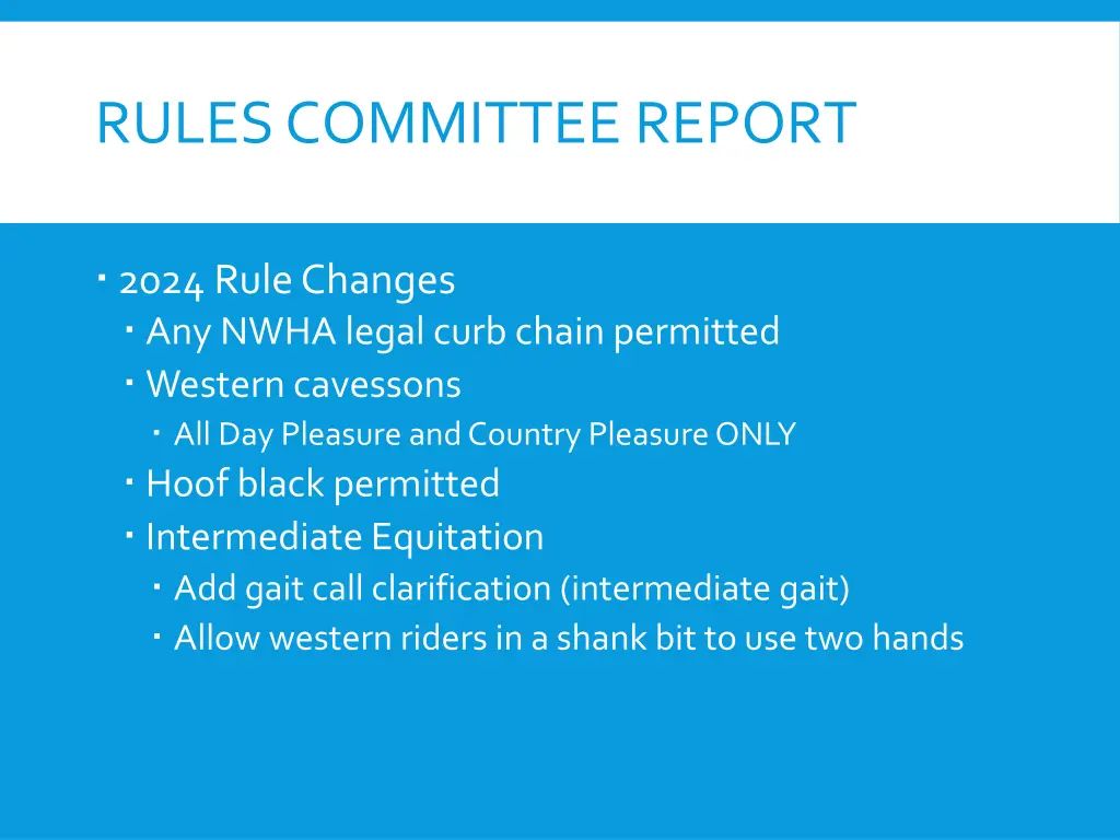 rules committee report