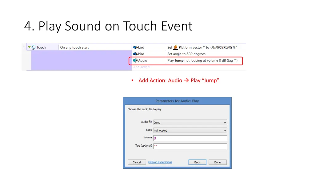 4 play sound on touch event