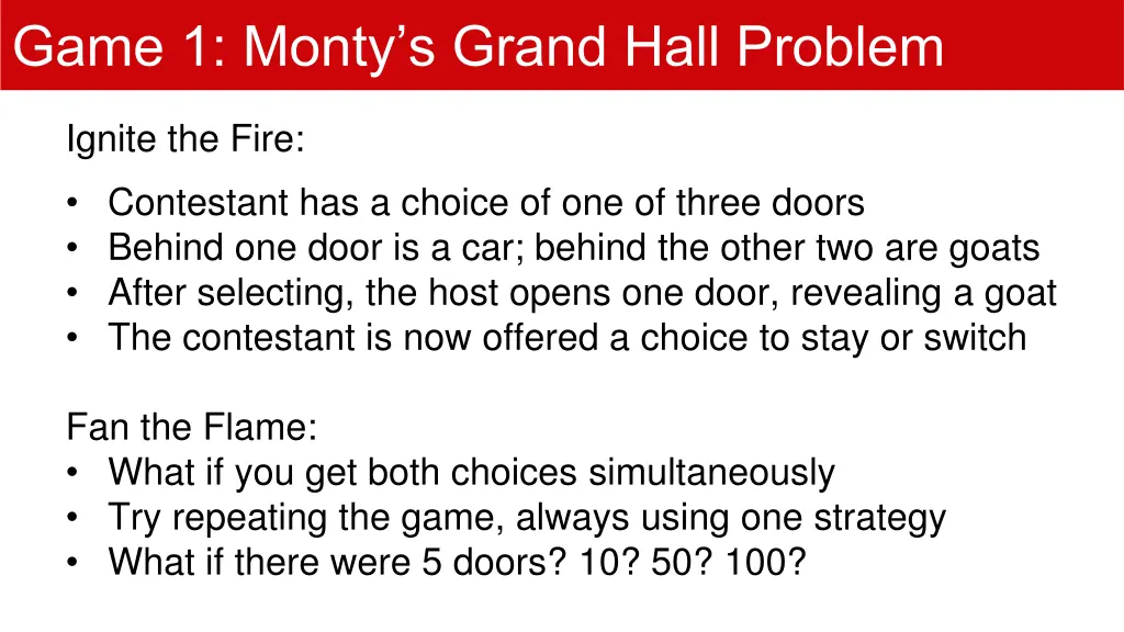 game 1 monty s grand hall problem 1