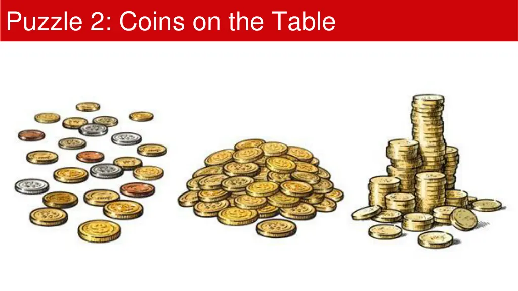 puzzle 2 coins on the table