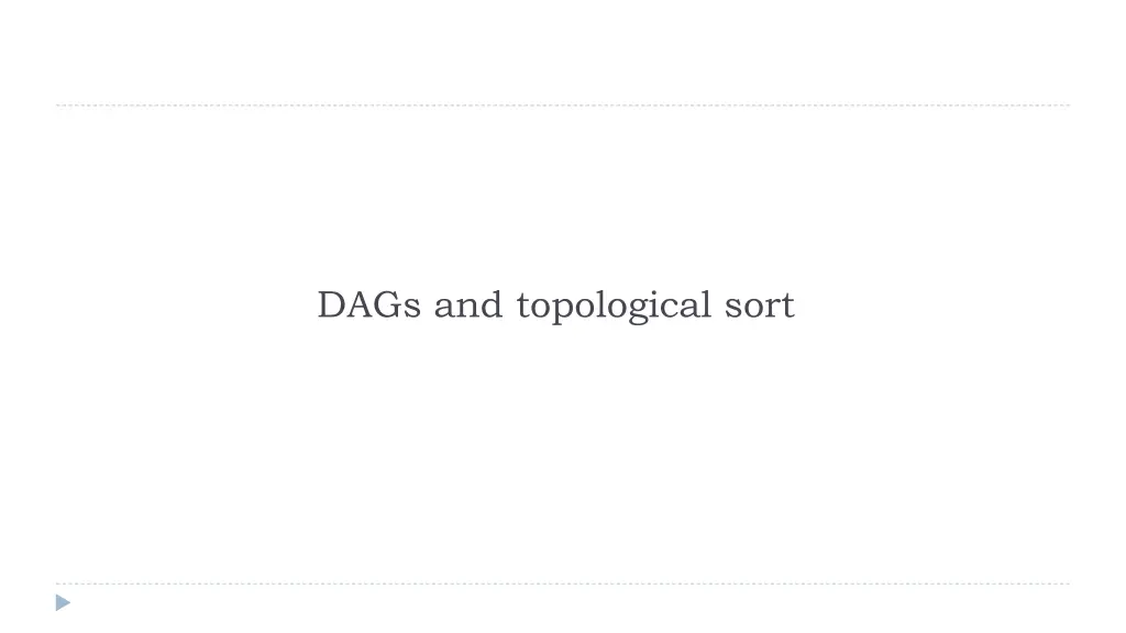dags and topological sort