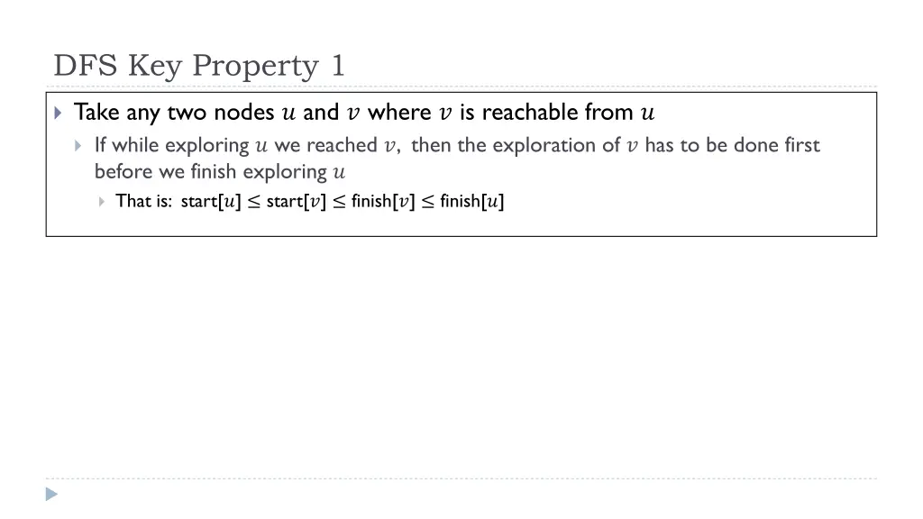 dfs key property 1