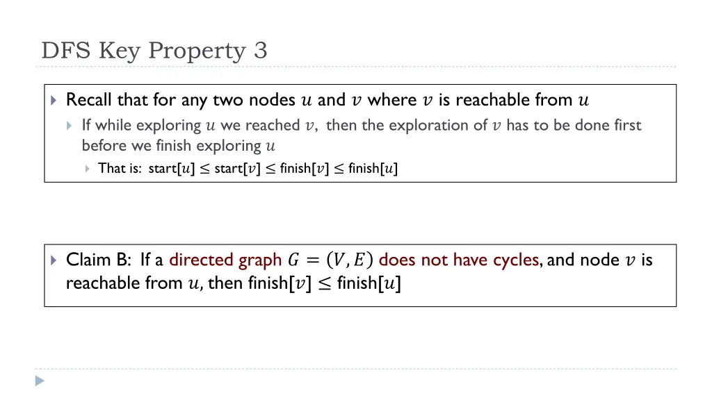 dfs key property 3