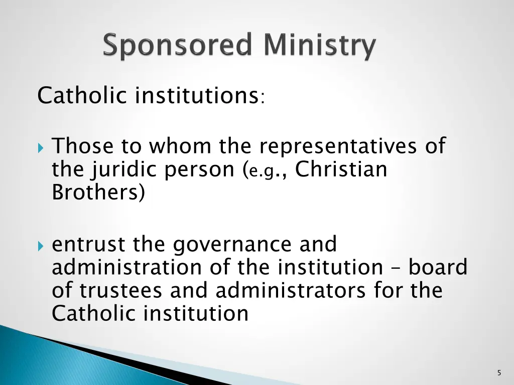 catholic institutions