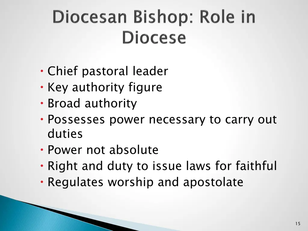 chief pastoral leader key authority figure broad