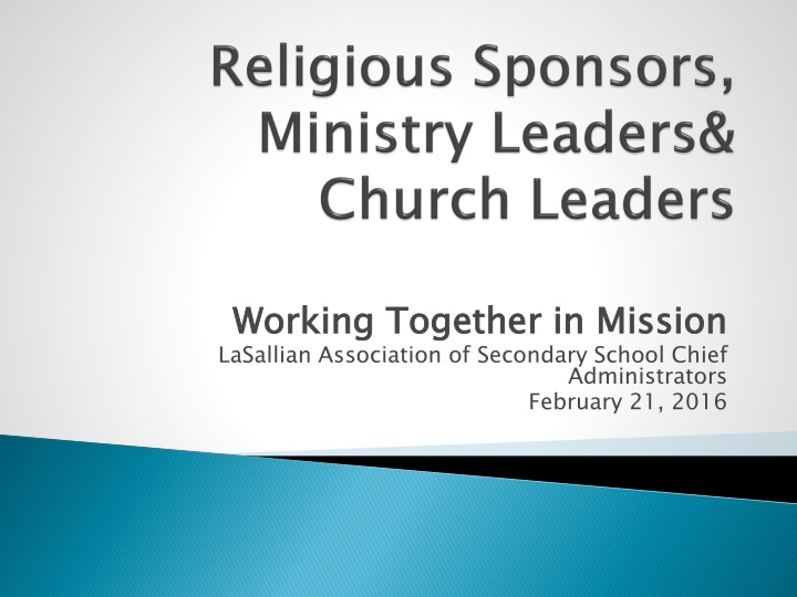 working lasallian association of secondary school
