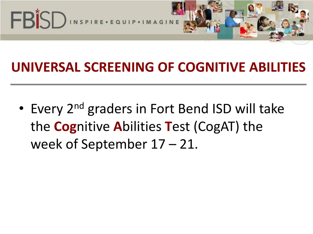 universal screening of cognitive abilities