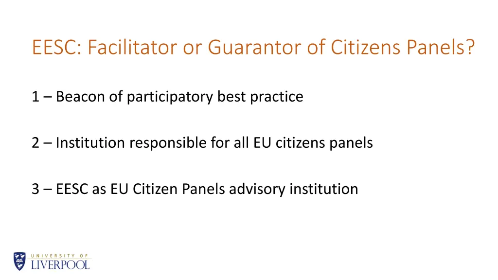 eesc facilitator or guarantor of citizens panels