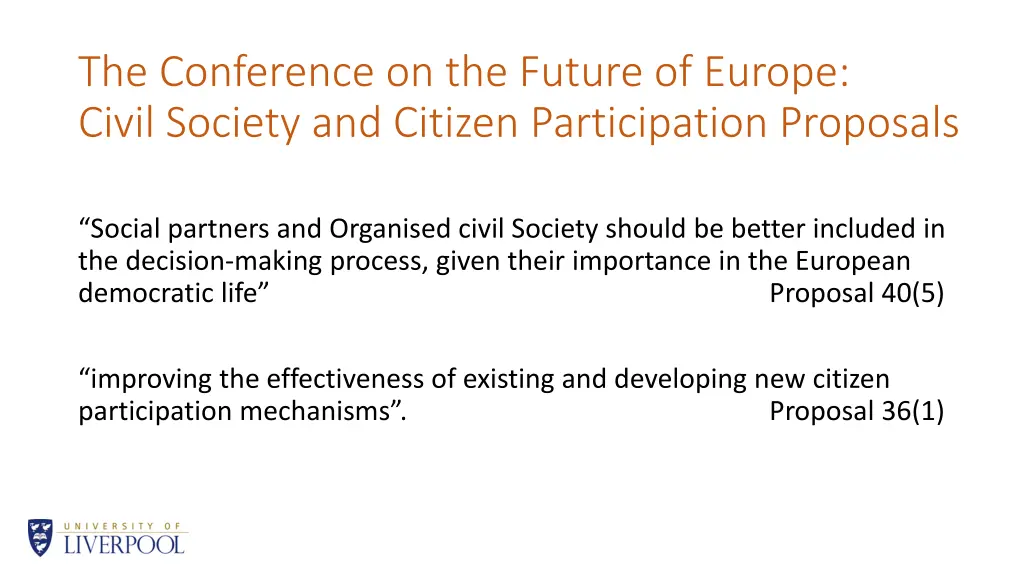the conference on the future of europe civil