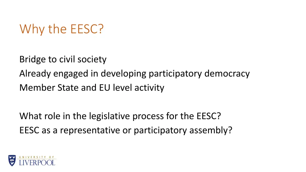 why the eesc