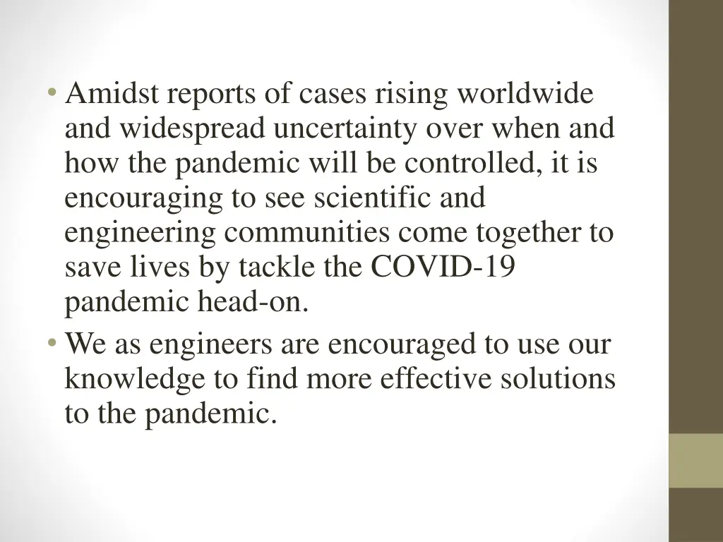 amidst reports of cases rising worldwide