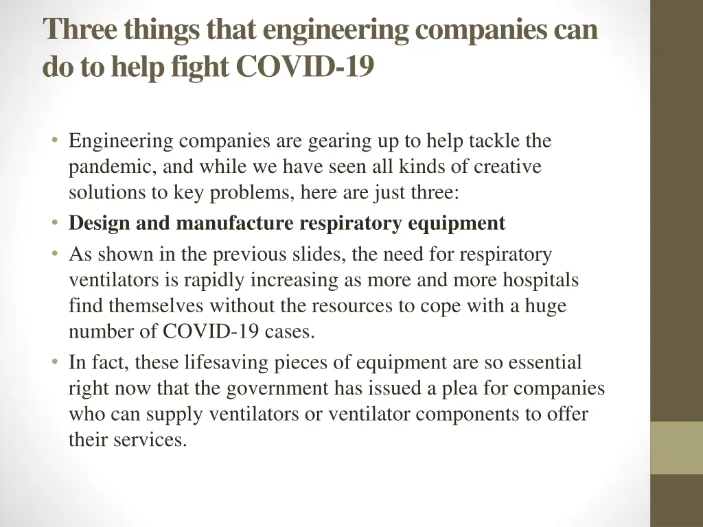 three things that engineering companies