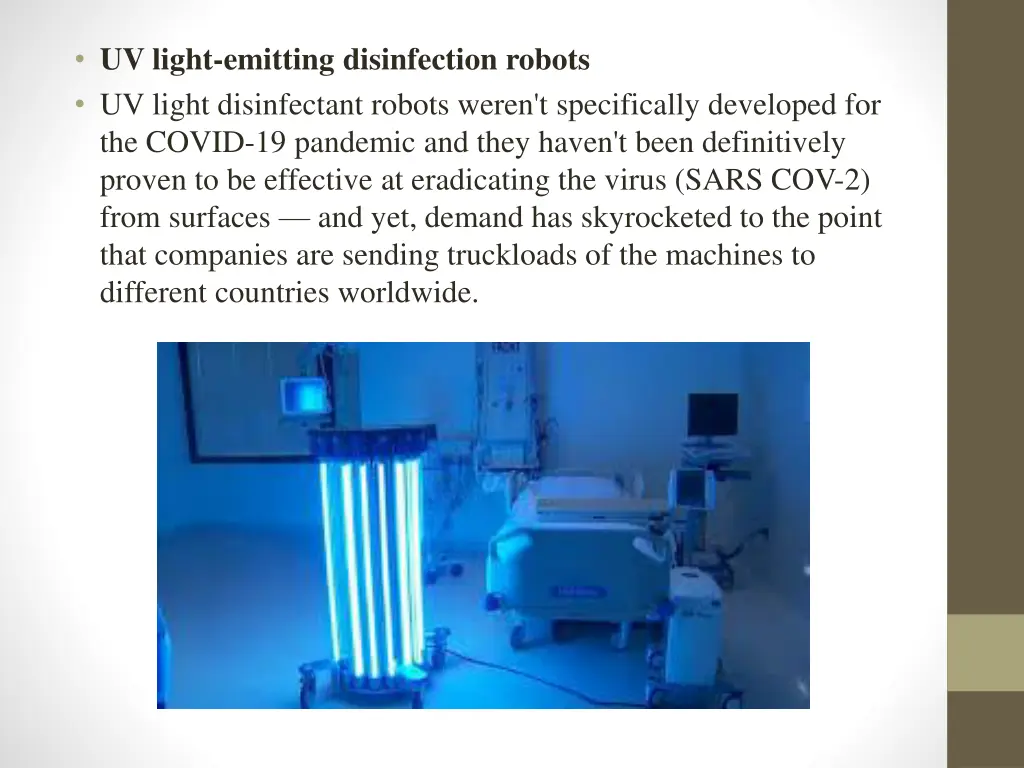 uv light emitting disinfection robots uv light