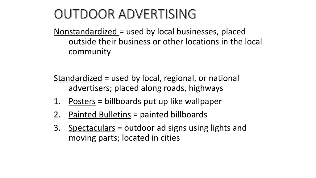 outdoor advertising