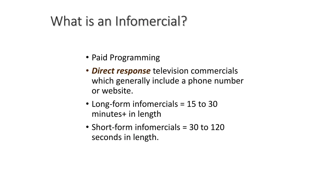 what is an infomercial