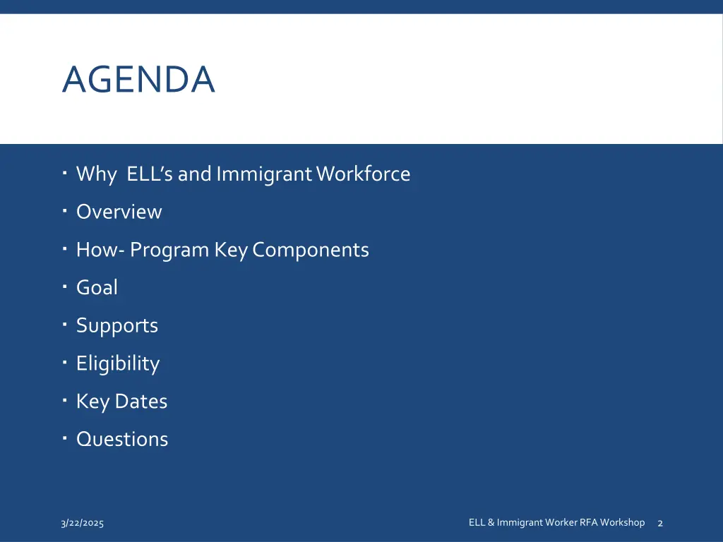 agenda