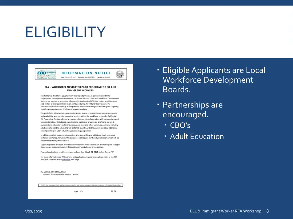 eligibility