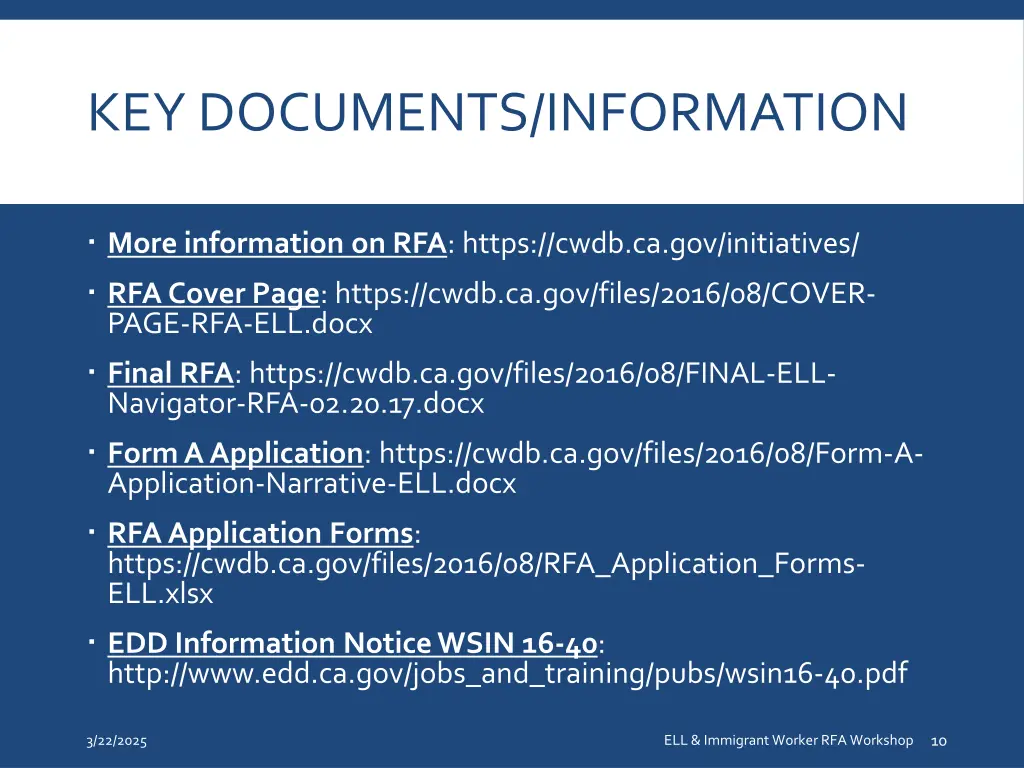 key documents information