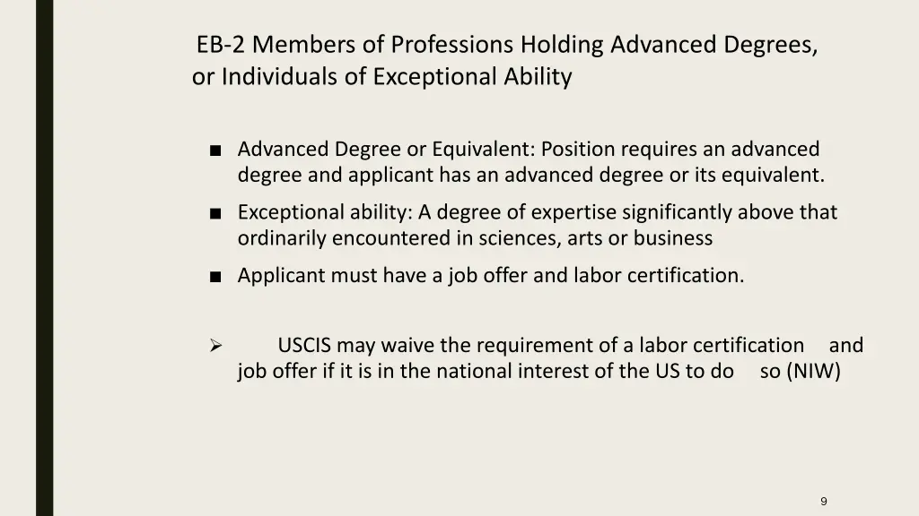 eb 2 members of professions holding advanced 1