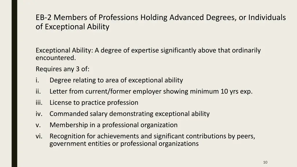 eb 2 members of professions holding advanced 2