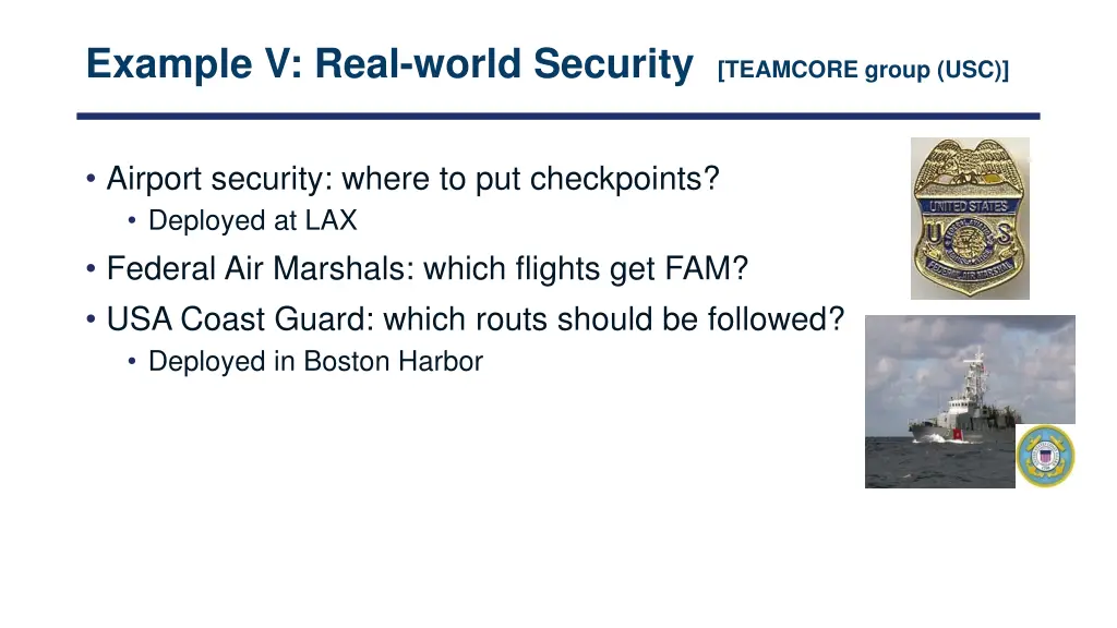 example v real world security teamcore group usc