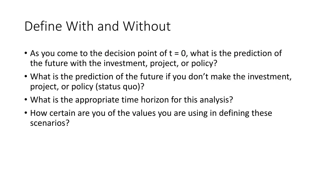 define with and without