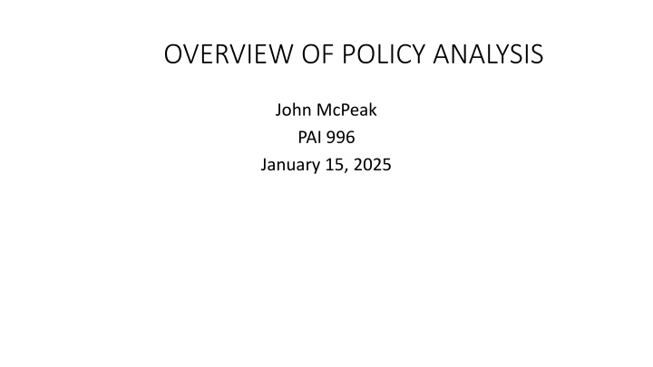overview of policy analysis
