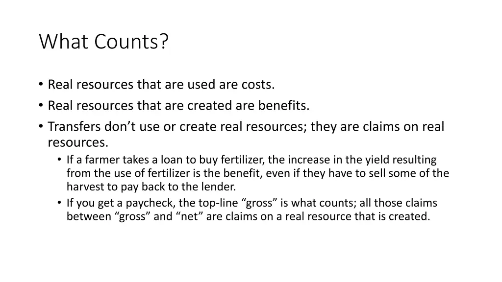 what counts