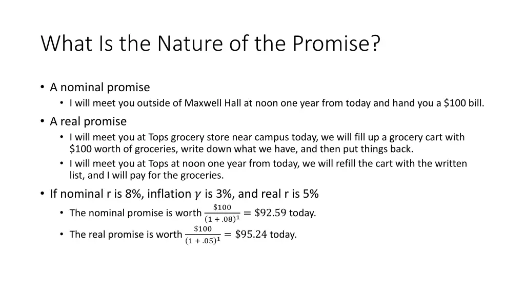 what is the nature of the promise