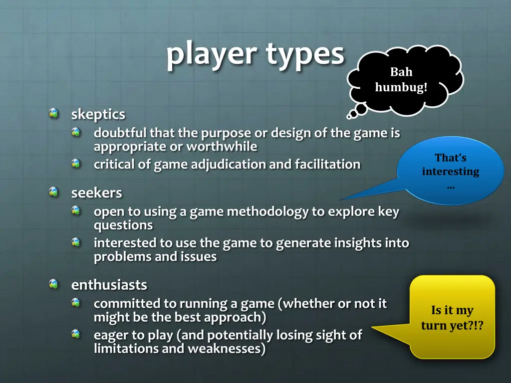 player types