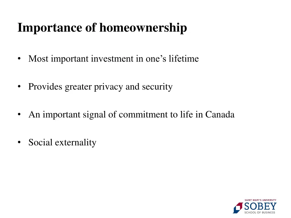 importance of homeownership