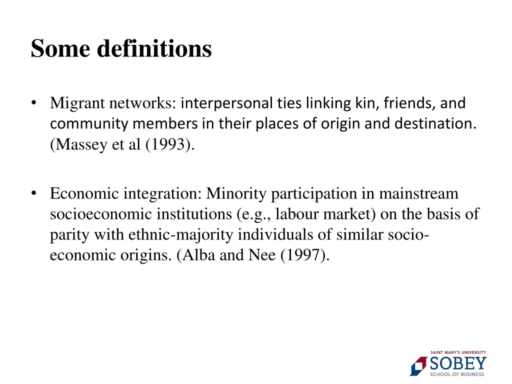 some definitions