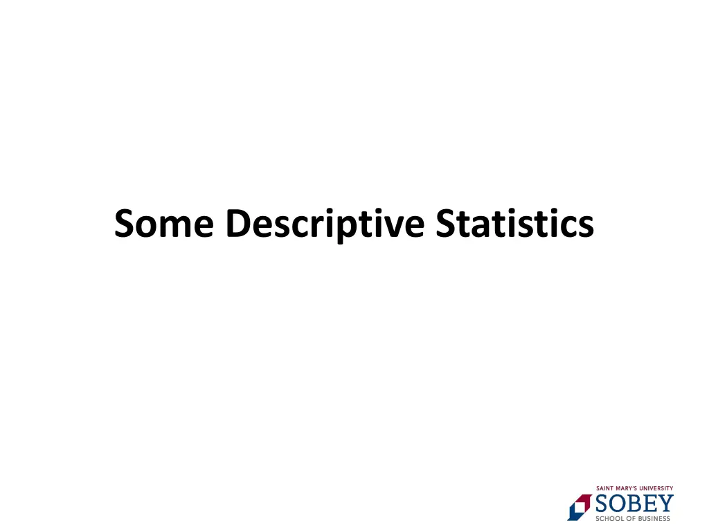 some descriptive statistics