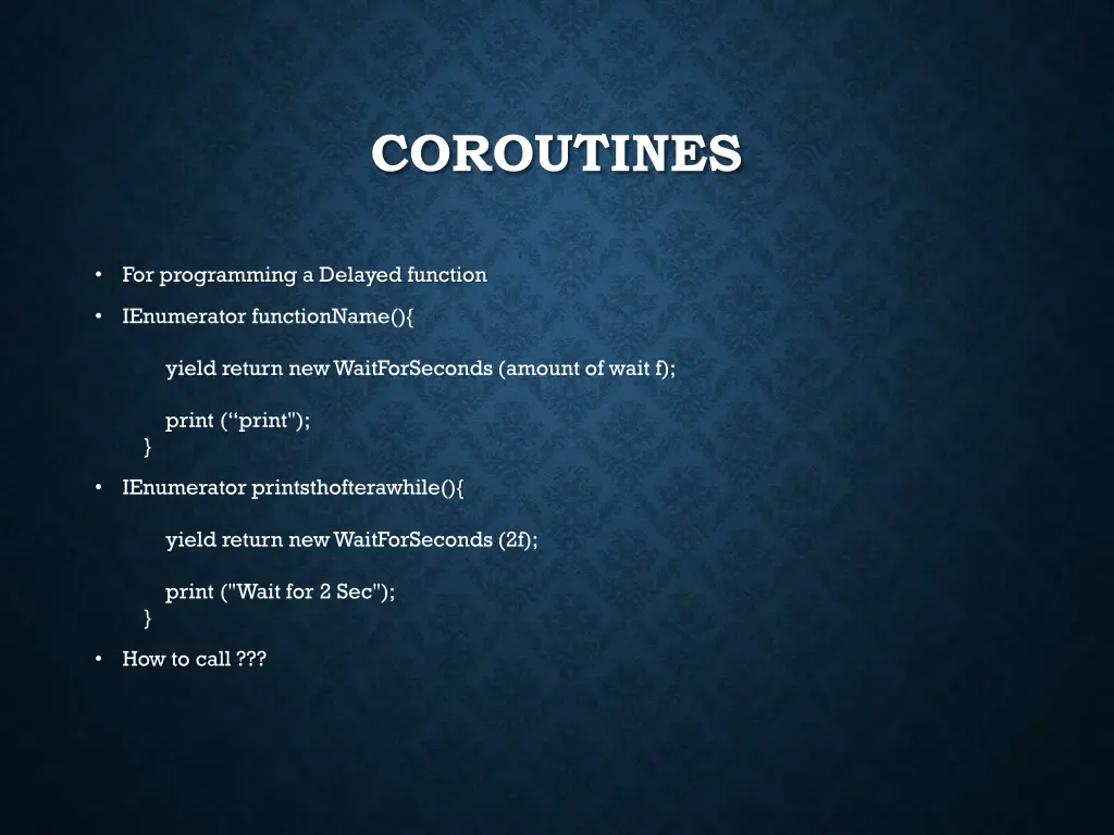 coroutines