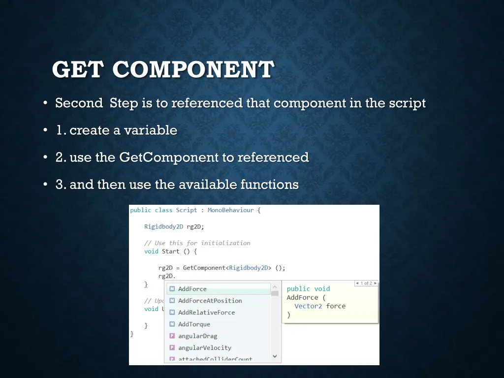 get component 1