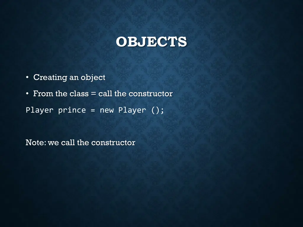 objects