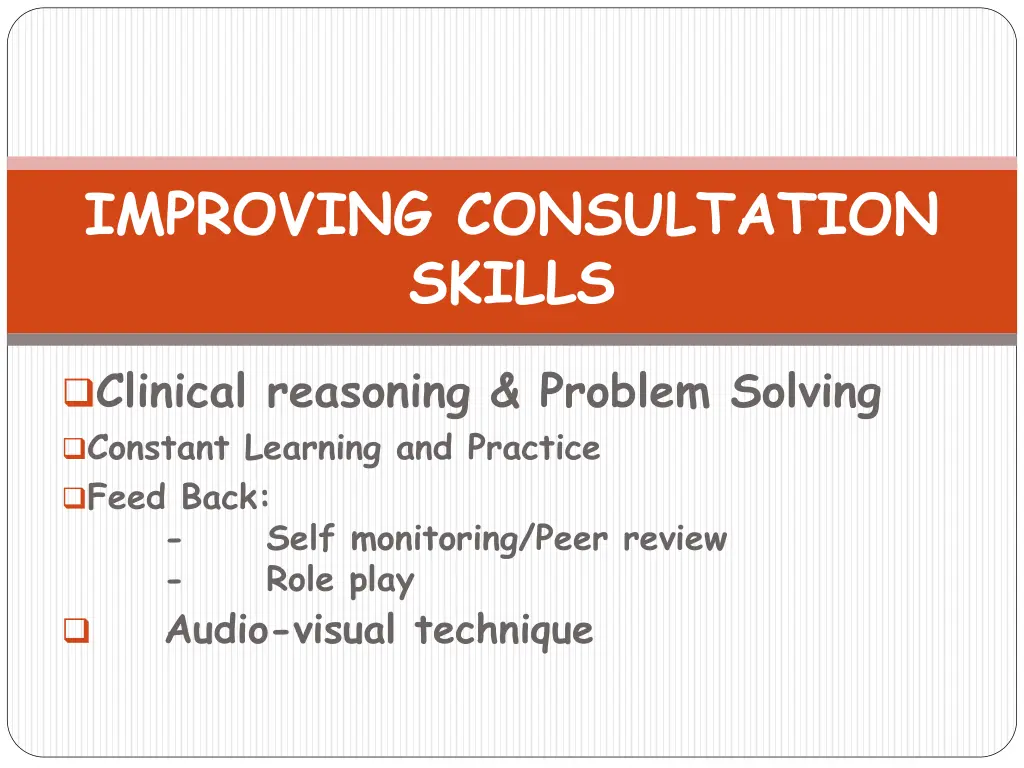 improving consultation skills 1