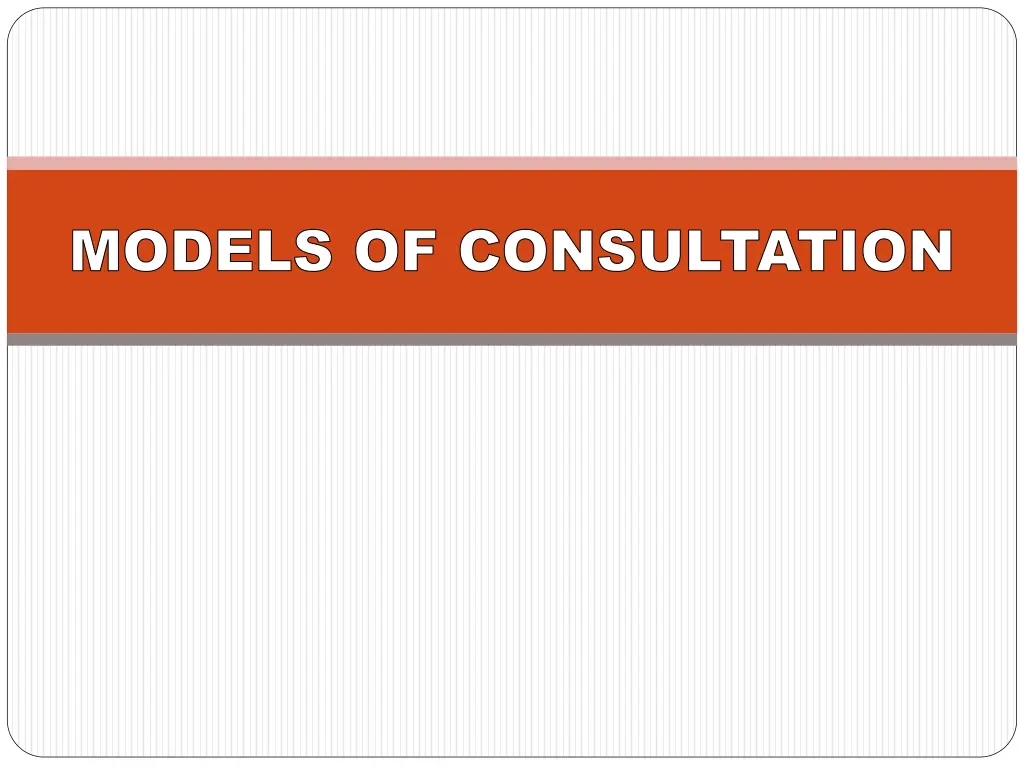 models of consultation