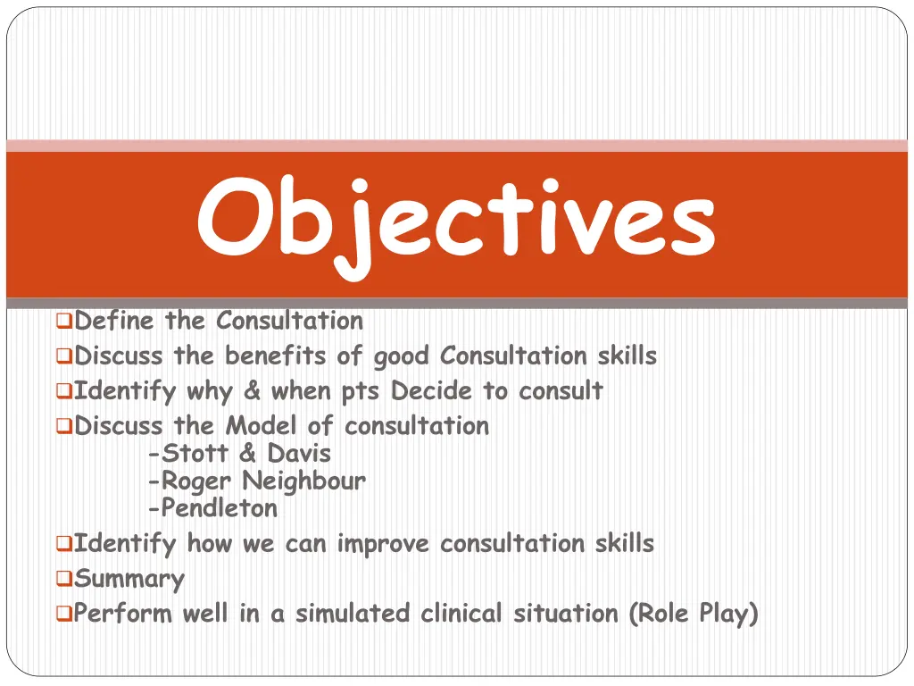 objectives