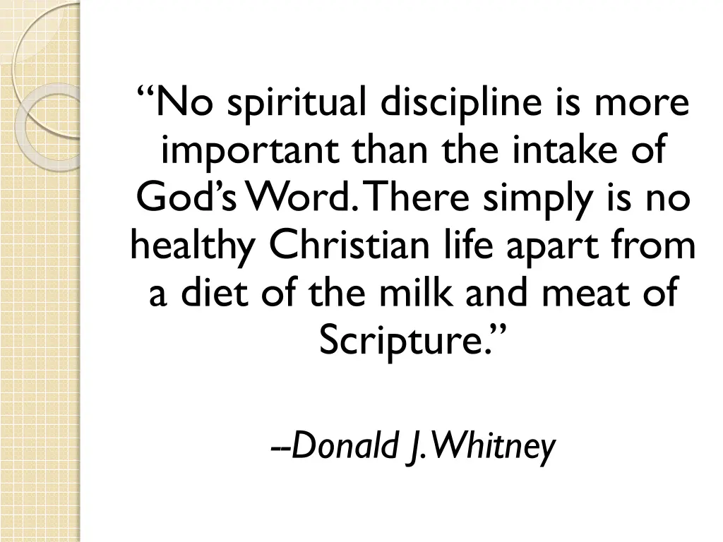 no spiritual discipline is more important than