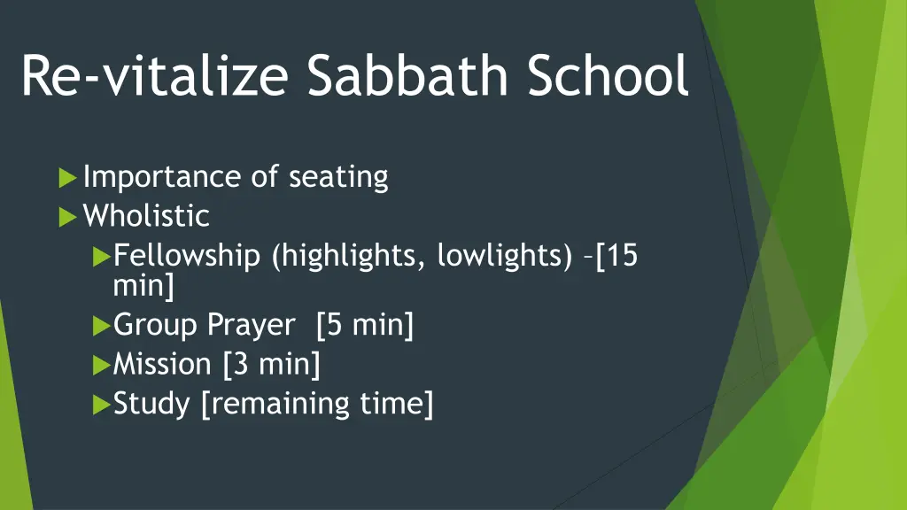 re vitalize sabbath school