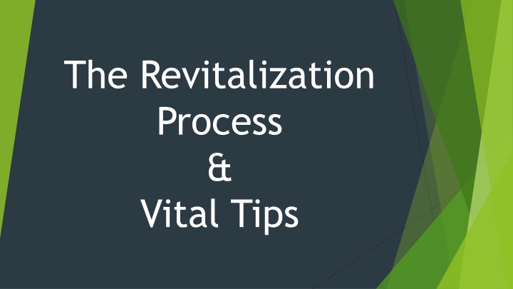 the revitalization process vital tips