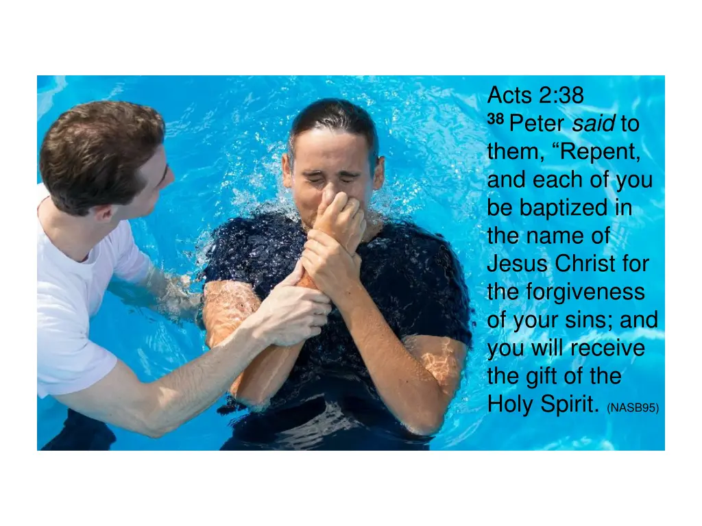 acts 2 38 38 peter said to them repent and each