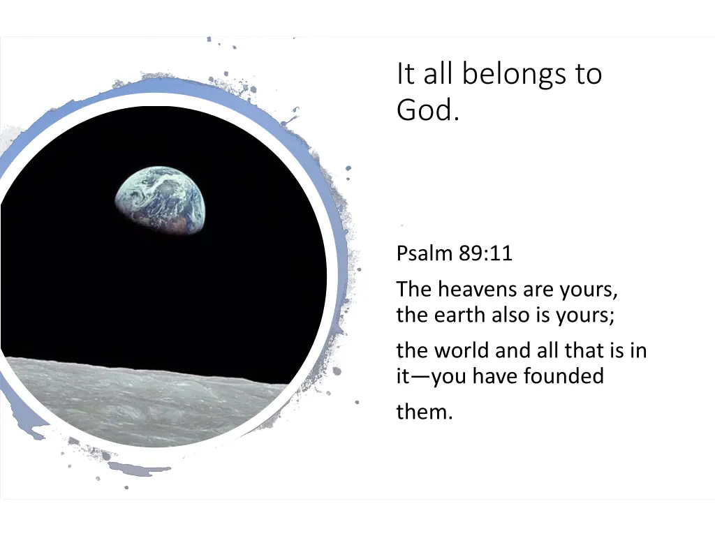 it all belongs to god 1