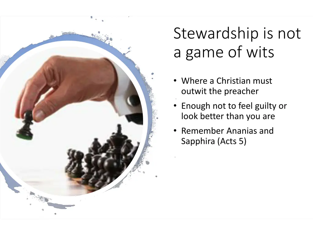 stewardship is not a game of wits 1